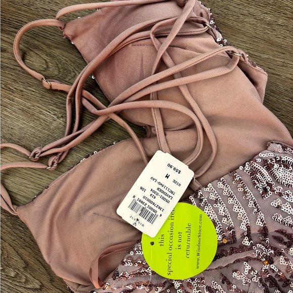 NWT Windsor Sandra Pink Sequin Formal Midi Dress HOCO - Picture 9 of 9